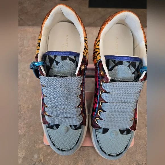 Kurt Geiger LondonSouthbank Tag patchwork lace-up sneakers.  Size 41 - US 10 - Picture 3 of 13